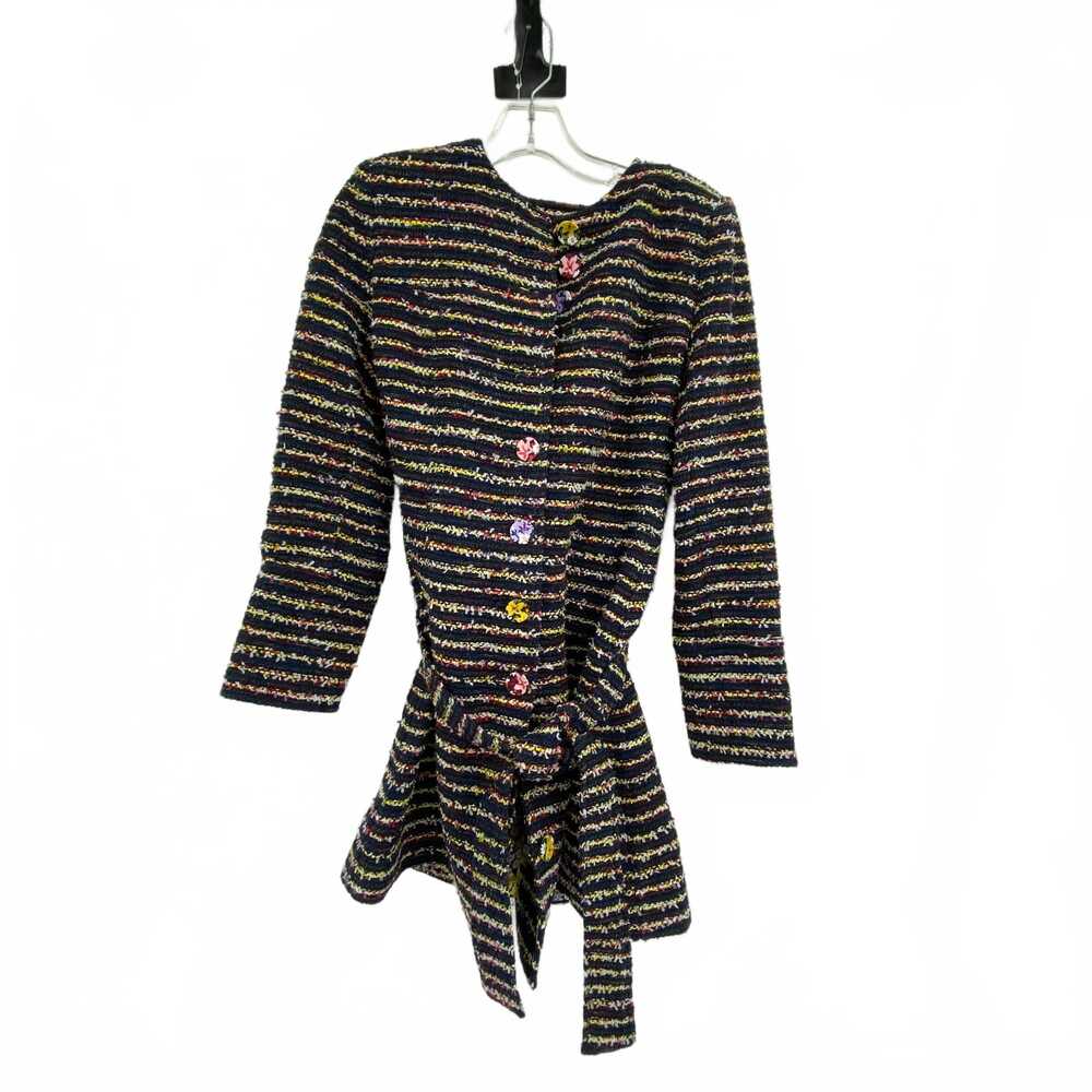 CAbi Striped Textured Floral Coat | Women’s Size 2, Regular